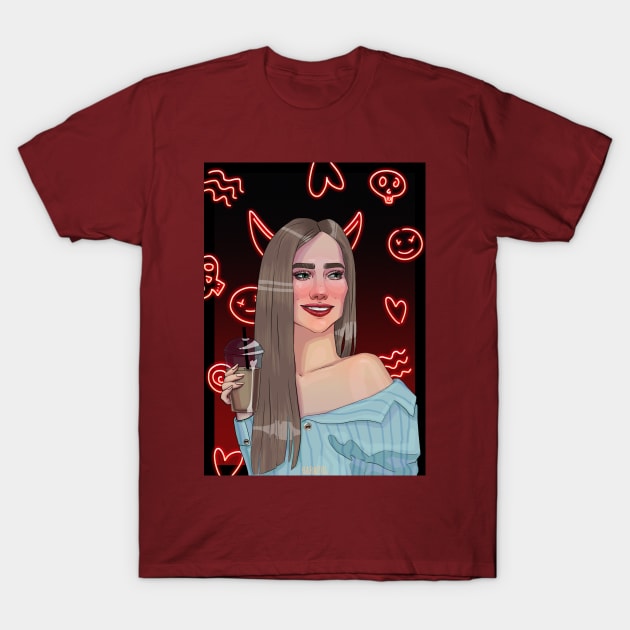 devil girl T-Shirt by Sharaful